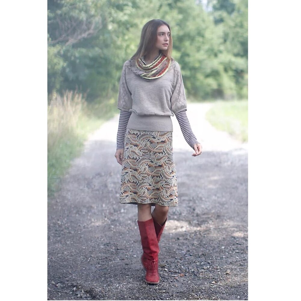 Anthropologie | Sparrow Abstract Forest Knit Sweater Skirt M - Picture 2 of 11